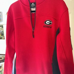 Georgia Red Quarter-Zip Pullover